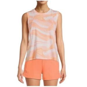 Women's Pink and Orange Sleeveless Top